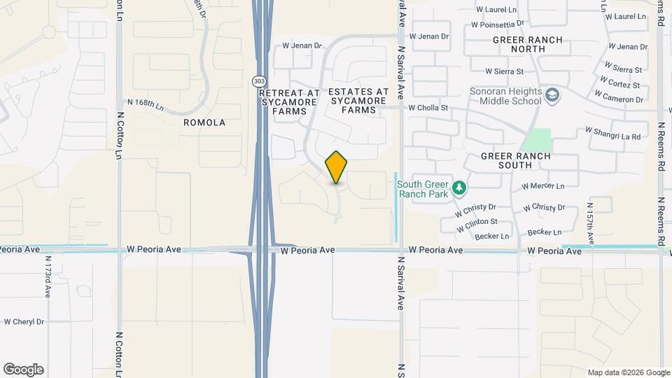 16672 W Desert Mirage Dr Mapa y Detalles de la Ubicación