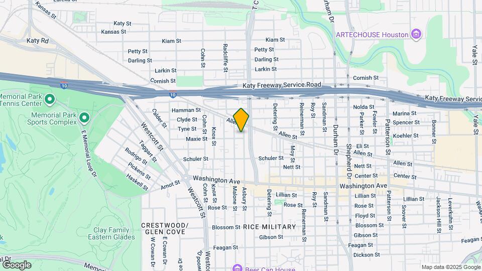 1505 Asbury St Map and Location Details