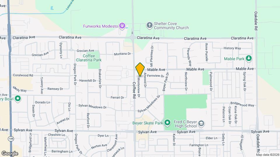 3904 Monteview Dr Map and Location Details