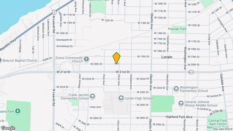 1509 W 20th St Map and Location Details