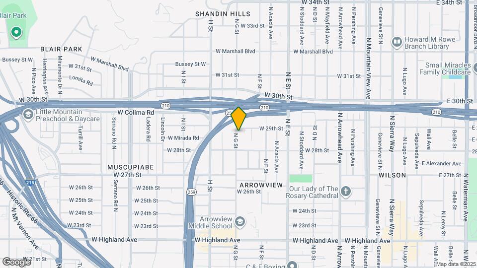 2869 N G St Map and Location Details