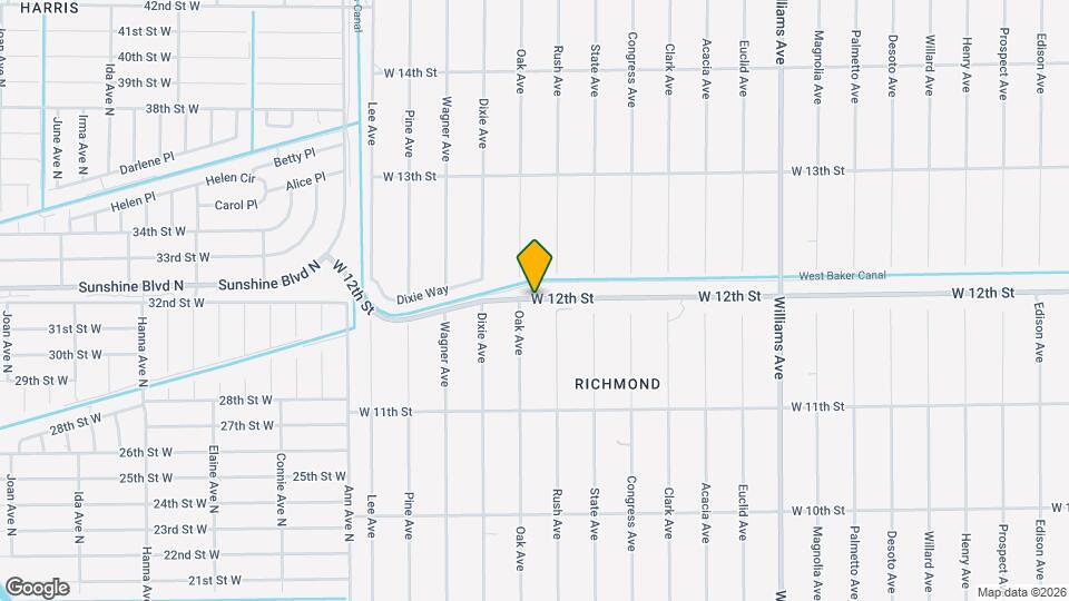 1711 W 12th St Map and Location Details