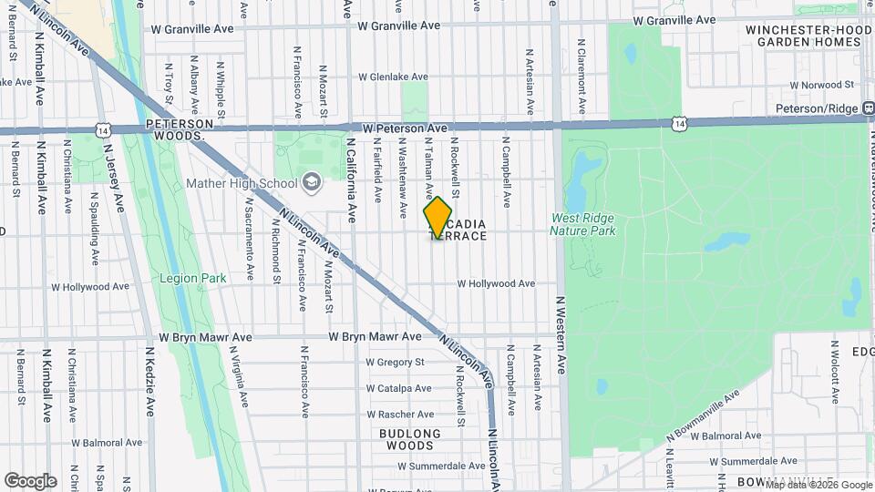 5747 N Talman Ave Mapa y Detalles de la Ubicación