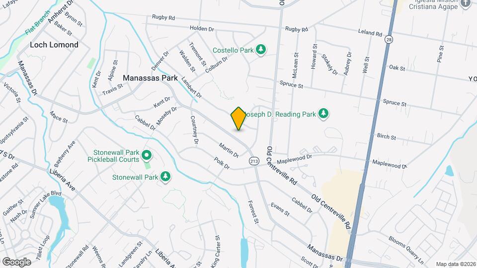 208 Manassas Dr Map and Location Details