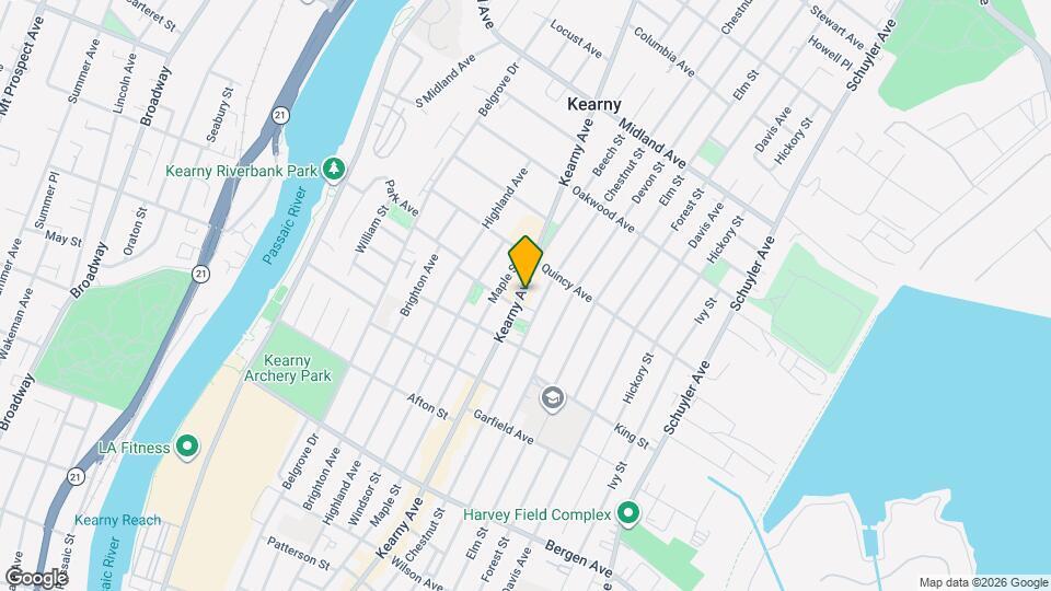 418 Kearny Ave Map and Location Details