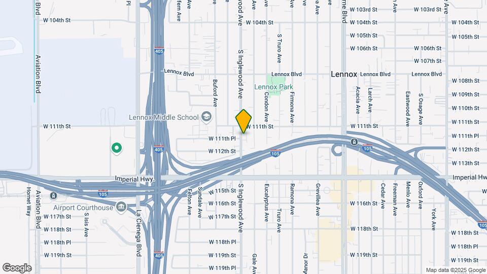 11114-11116 1/2 S Inglewood Ave Mapa y Detalles de la Ubicación