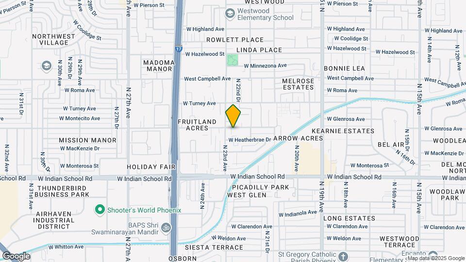 2245 W Glenrosa Ave Map and Location Details