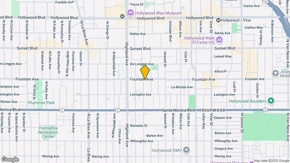1256 N Las Palmas Ave Map and Location Details