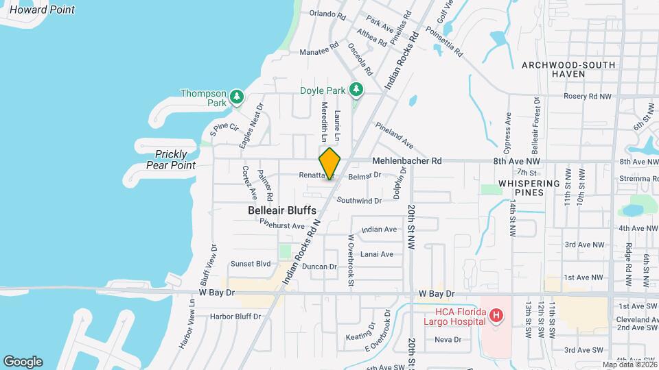 610 Indian Rocks Rd N Map and Location Details