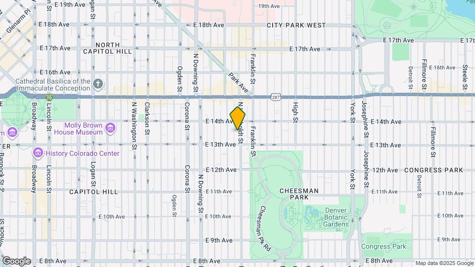 1337 N Humboldt St Map and Location Details