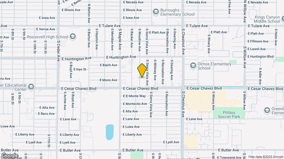 609 S Woodrow Ave Map and Location Details