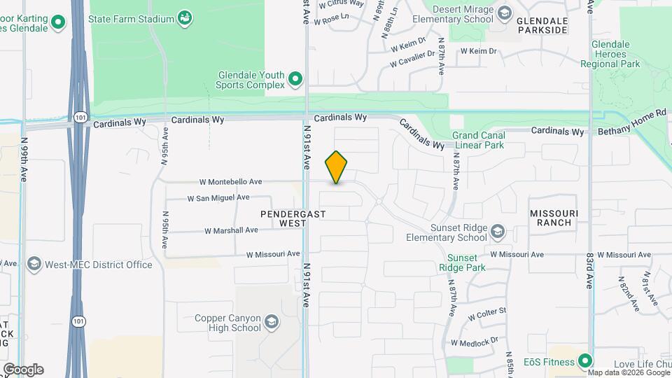 9022 W San Miguel Ave Map and Location Details