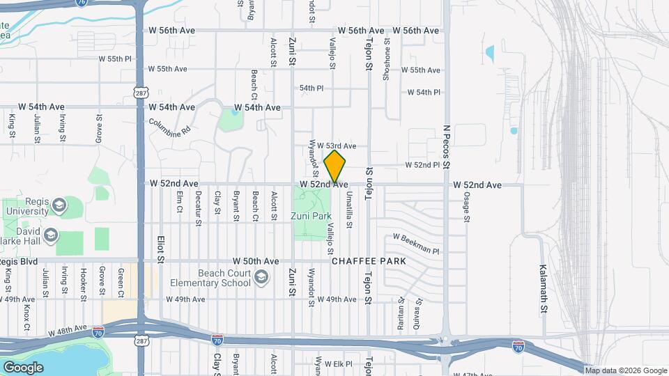 5190 Vallejo St Map and Location Details