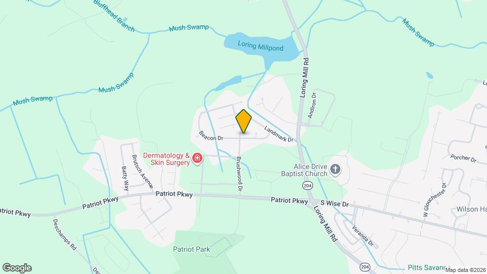 601 Brushwood Dr Map and Location Details