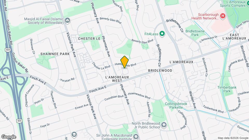 55 Huntingdale Blvd Map and Location Details