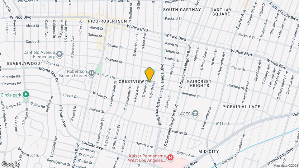 8547 Airdrome St Mapa y Detalles de la Ubicación