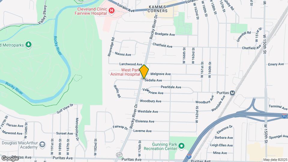 4135 Rocky River Dr Mapa y Detalles de la Ubicación