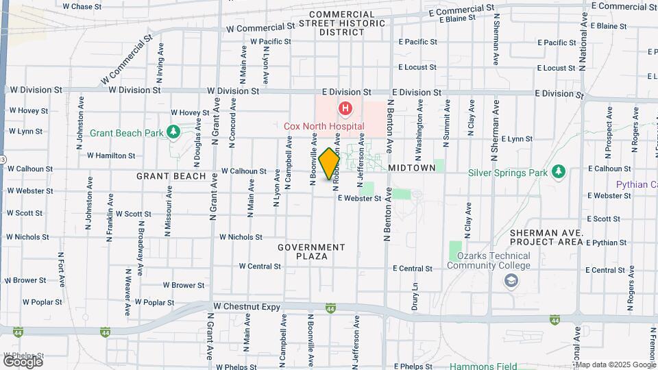 1217 N Robberson Ave Map and Location Details