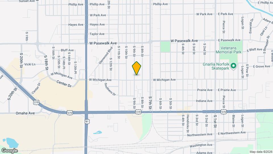 831 S 9th St Map and Location Details