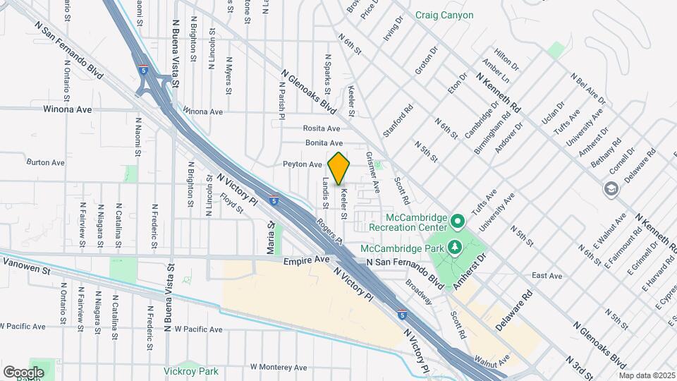 1825 Keeler St, Unit apartment D Map and Location Details