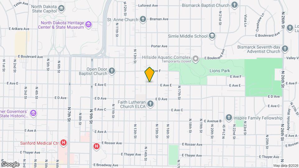 1422 E Avenue E, Unit Upper unit Map and Location Details