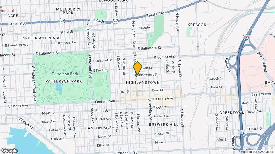 235 S Highland Ave Map and Location Details