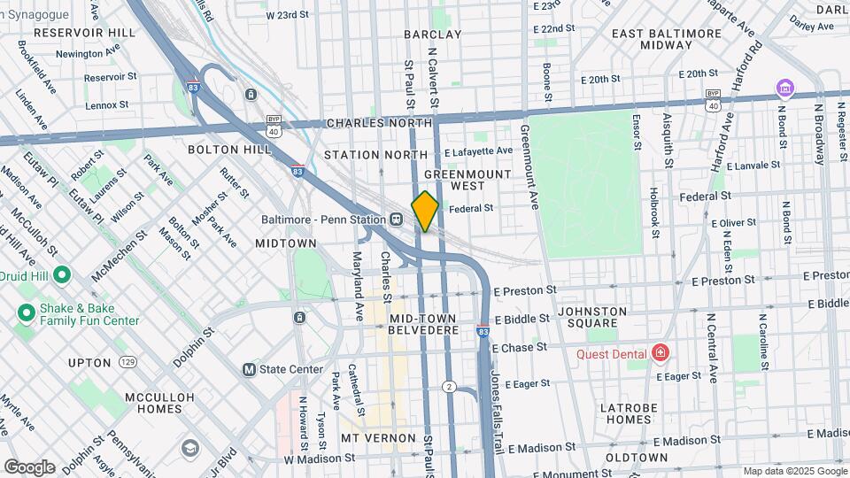 The Railway Express Loft Apartments Map and Location Details