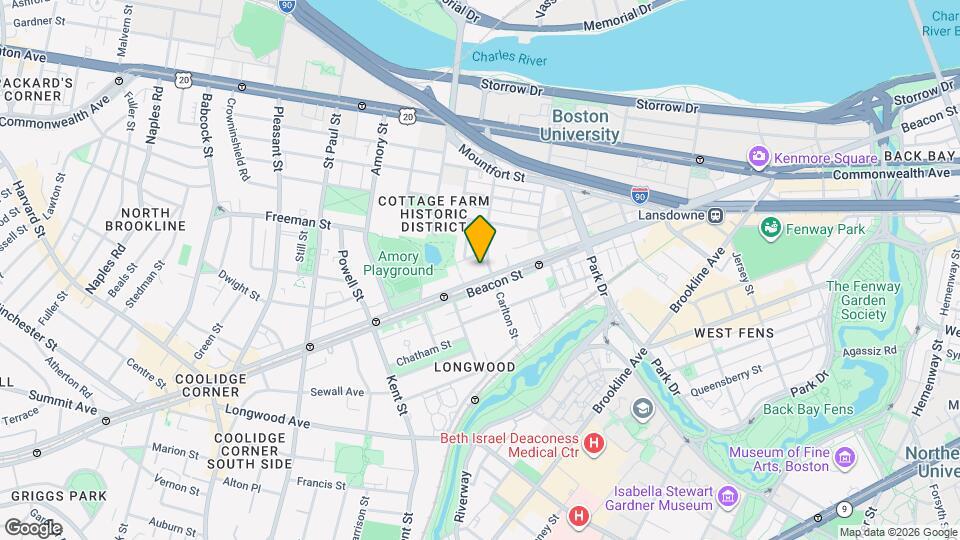 1060 Beacon St, Unit 14 Map and Location Details