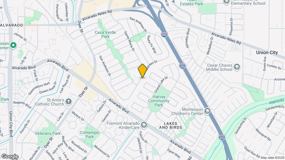 3104 San Andreas Dr Map and Location Details