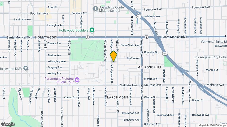 848 N Ridgewood Pl Map and Location Details