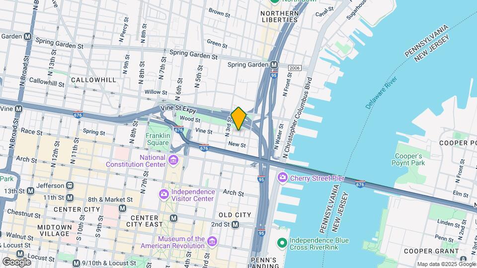 217 Vine St, Unit Old City Bi Level apt 1R Map and Location Details