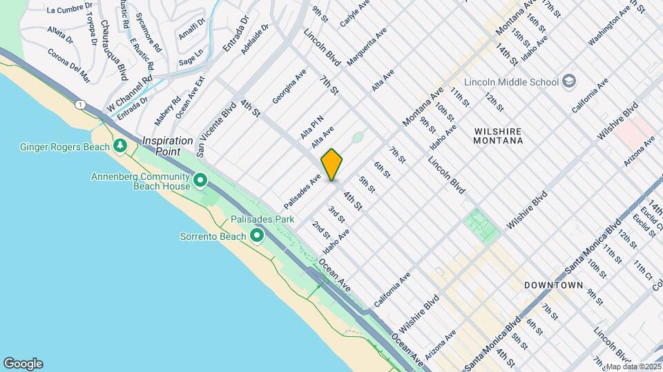 Montana Avenue Mapa y Detalles de la Ubicación