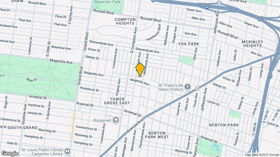 3115 Magnolia Ave Map and Location Details