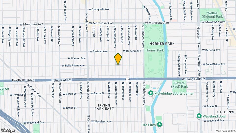 4057 N Sacramento Ave Map and Location Details
