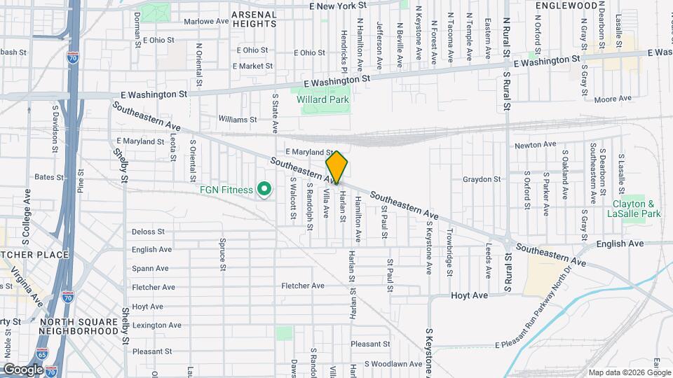 2013 Southeastern Ave Map and Location Details