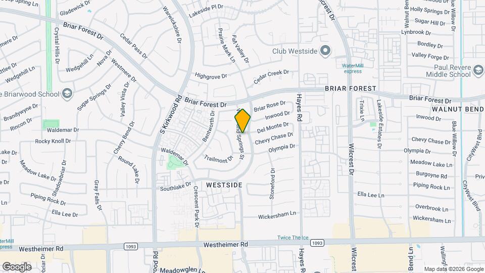 2103 Woodland Springs St Map and Location Details