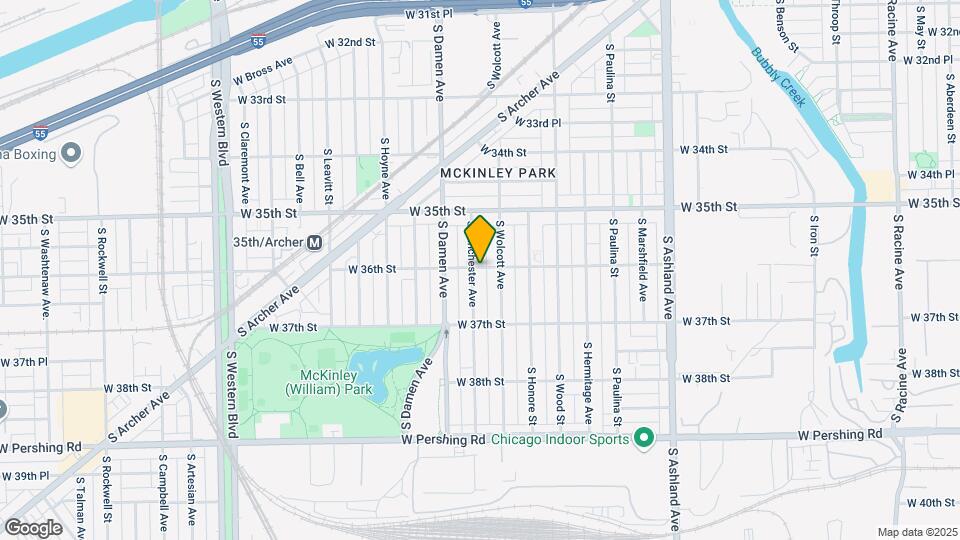 3601 S Winchester Ave, Unit 2 Rear Map and Location Details