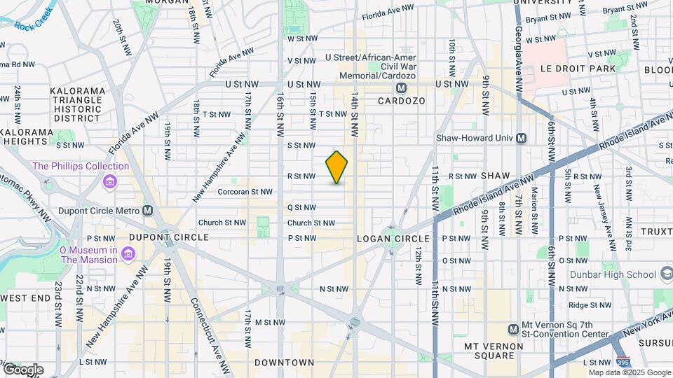 1425 Corcoran St NW Map and Location Details