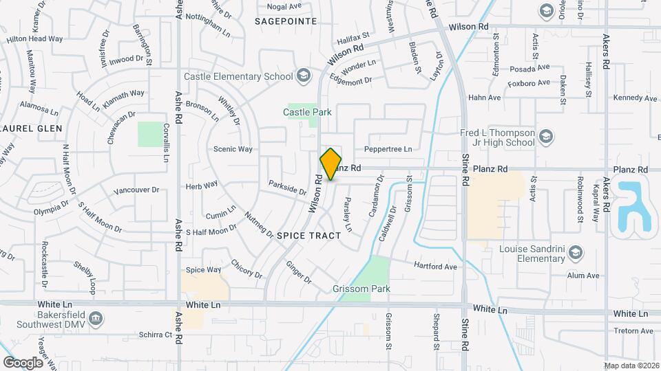 3405 Rosemary Ln Map and Location Details