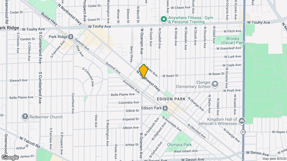 6864 N Northwest Hwy Map and Location Details