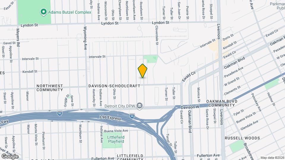 13933 Roselawn St Map and Location Details