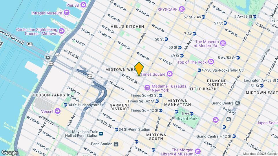 312 W 43rd St Map and Location Details