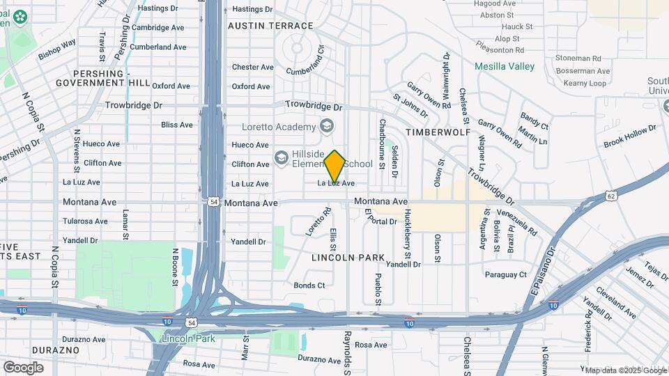 4640 La Luz Ave Map and Location Details