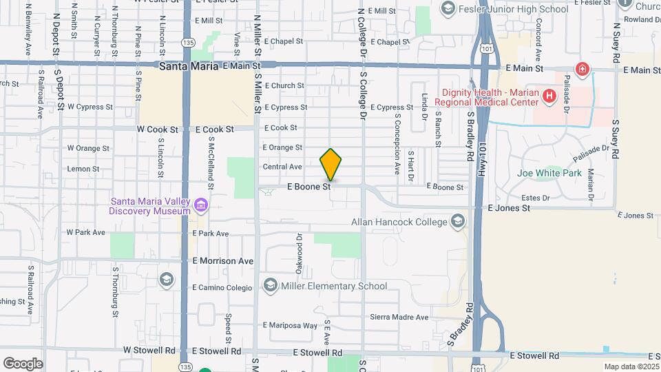 0 E Boone St Mapa y Detalles de la Ubicación