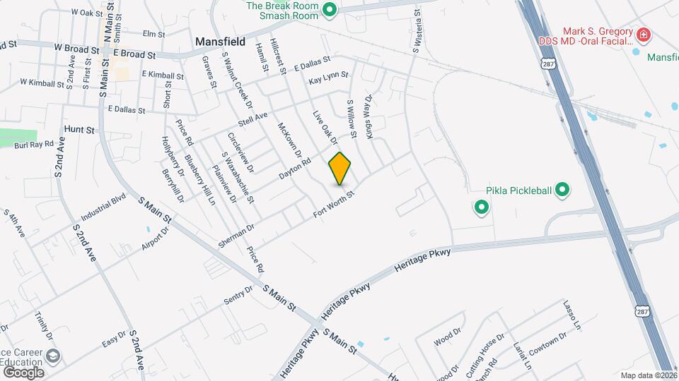 622 Hillcrest St Map and Location Details