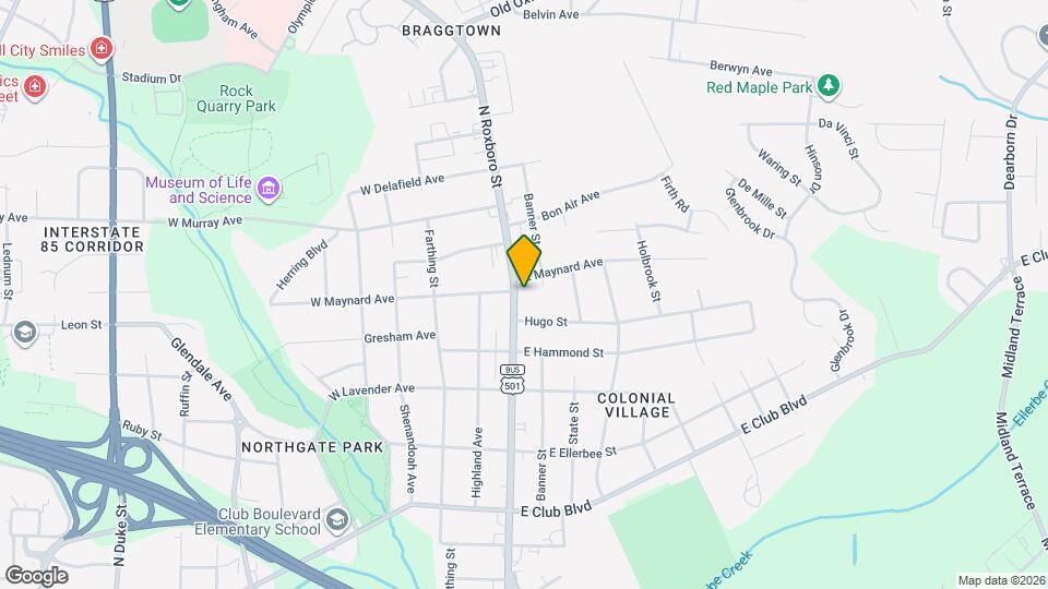 2726 N Roxboro St Map and Location Details