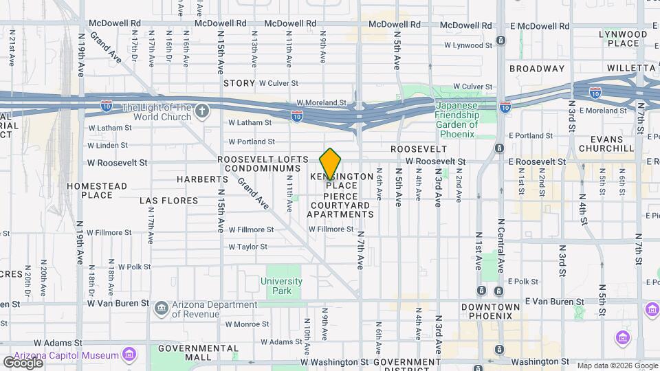 809 N 9th Ave Map and Location Details