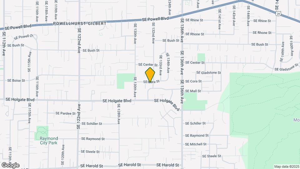 13118 SE Cora St Map and Location Details