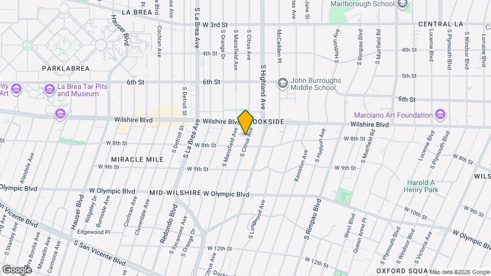 735 S Citrus Ave Map and Location Details