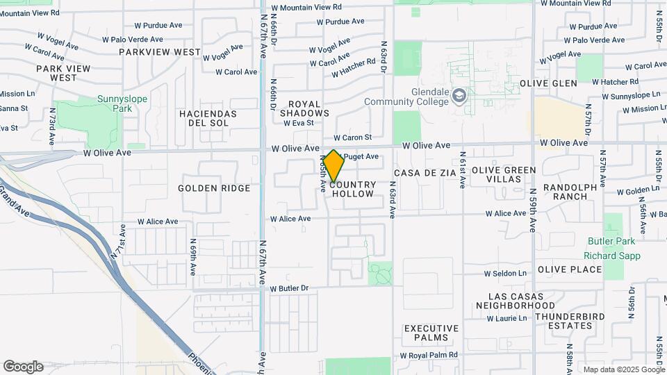 6459 W Golden Ln Map and Location Details
